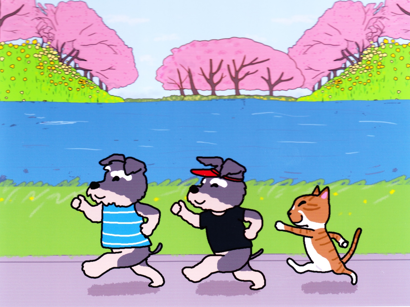 ウォーキングする犬猫